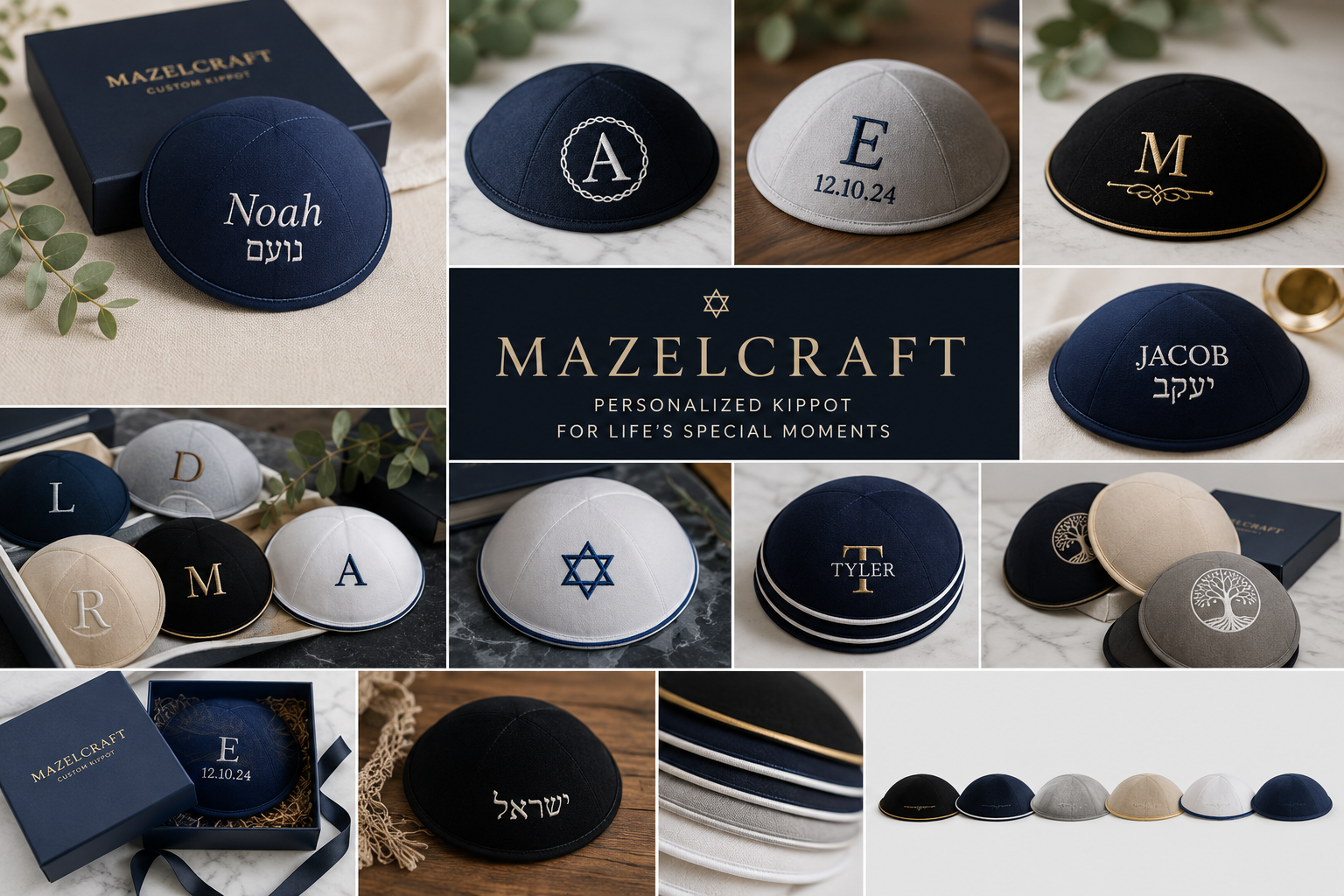 Personalized Velvet Kippah